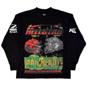 Hellstar Sports War Ready Football Helmet Black Long Sleeve Tshirt
